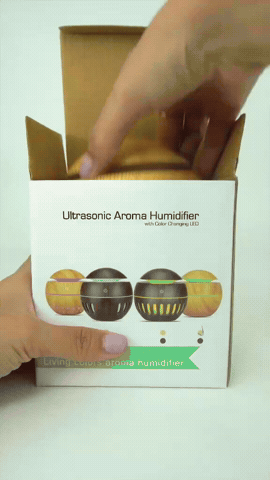 Humidificador ultrasónico en uso
